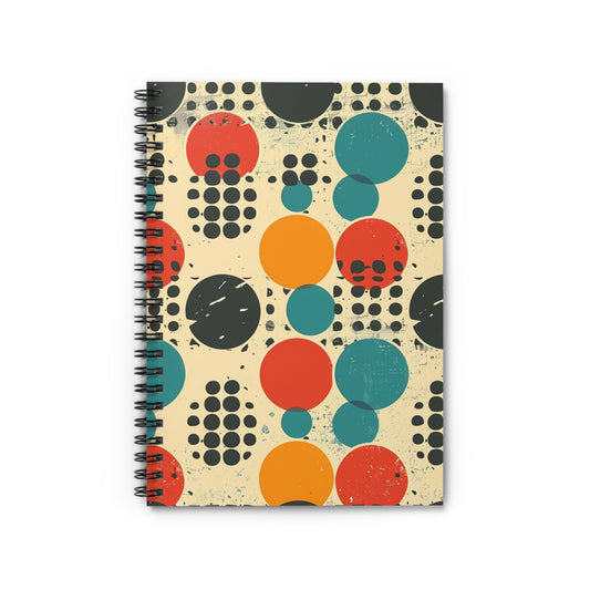 Spiral Notebook (6" x 8") | Retro Polka Harmony