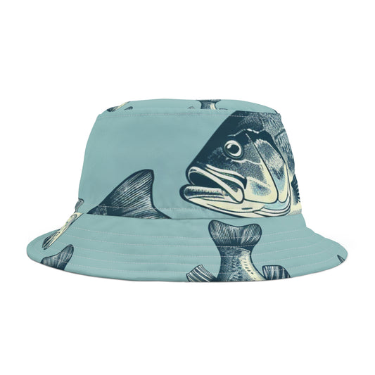 Bucket Hat | Aquatic Pattern Blue