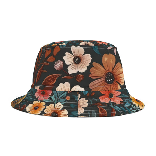 Bucket Hat | Midnight Blossom Array