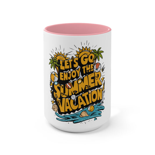 Accent Ceramic Mug 11oz/15oz: Tropical Vacation Vibes