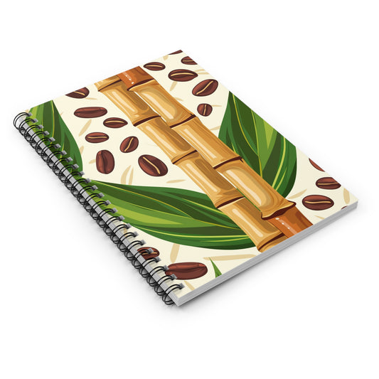 Spiral Notebook (6" x 8") | Tropical Coffee Harmony