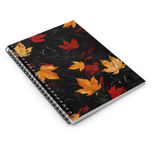 Spiral Notebook (6" x 8") | Autumn Noir Foliage