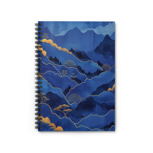 Spiral Notebook (6" x 8") | Indigo Mountain Harmony