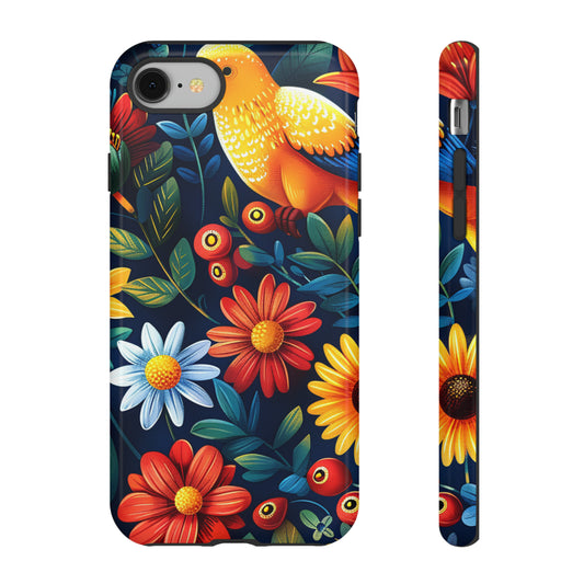 Durable Phone Case | Vibrant Floral Aviary