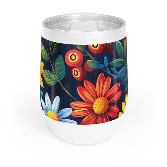 Mini Tumbler 12oz  | Vibrant Floral Aviary