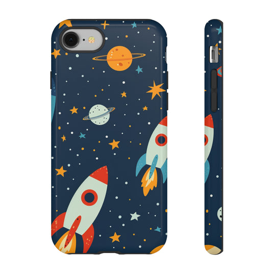Durable Phone Case | Cosmic Rockets Voyage