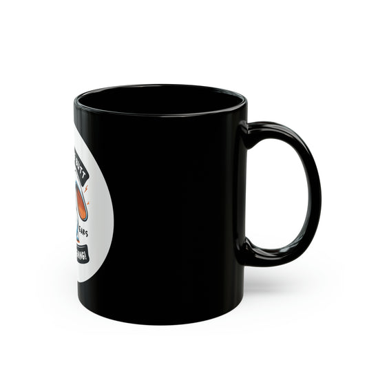 Black Ceramic Mug 11oz/15oz: Sassy Bunny Stance