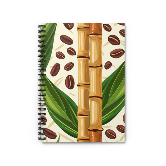 Spiral Notebook (6" x 8") | Tropical Coffee Harmony