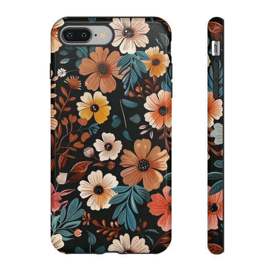 Durable Phone Case | Midnight Blossom Array