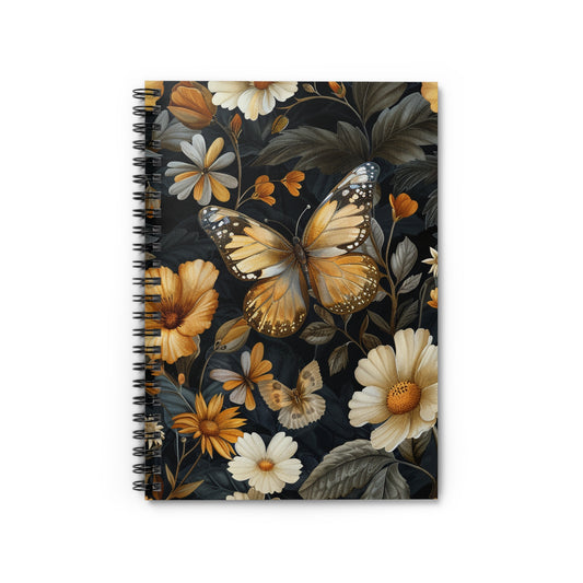 Spiral Notebook (6" x 8") | Nocturnal Floral Dance