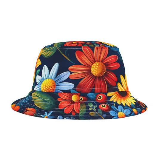 Bucket Hat | Vibrant Floral Aviary