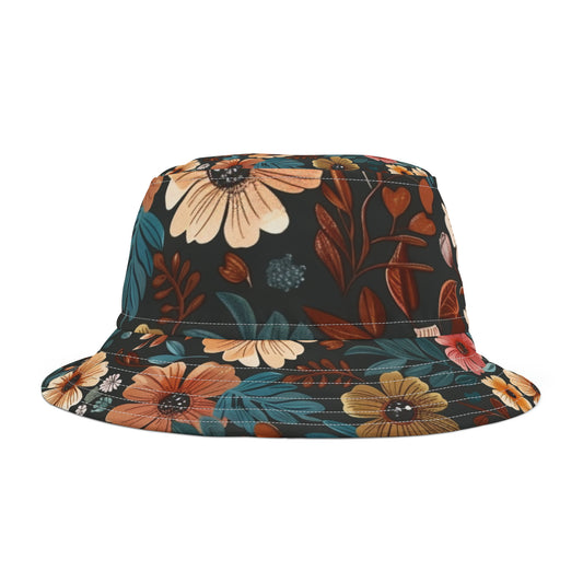 Bucket Hat | Midnight Blossom Array
